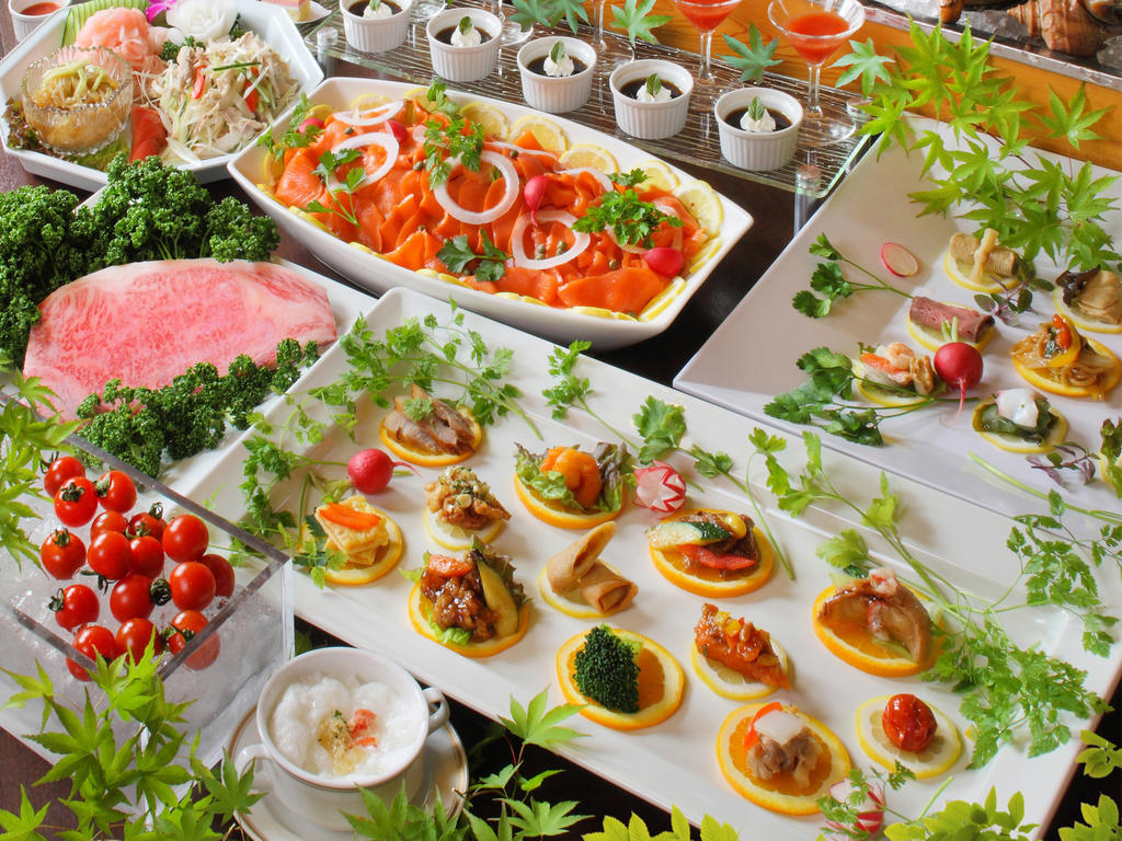 Asaya Hotel Nikko Buitenkant foto A selection of canapés